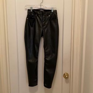 Faux leather pants